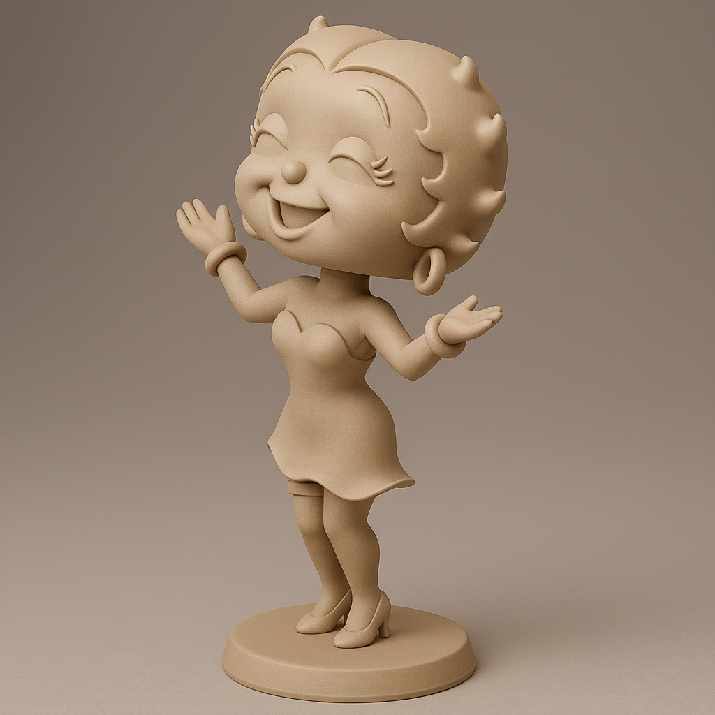 face anatomy 3d model-create 3d face model from photo_Charming Cartoon Character Figurine