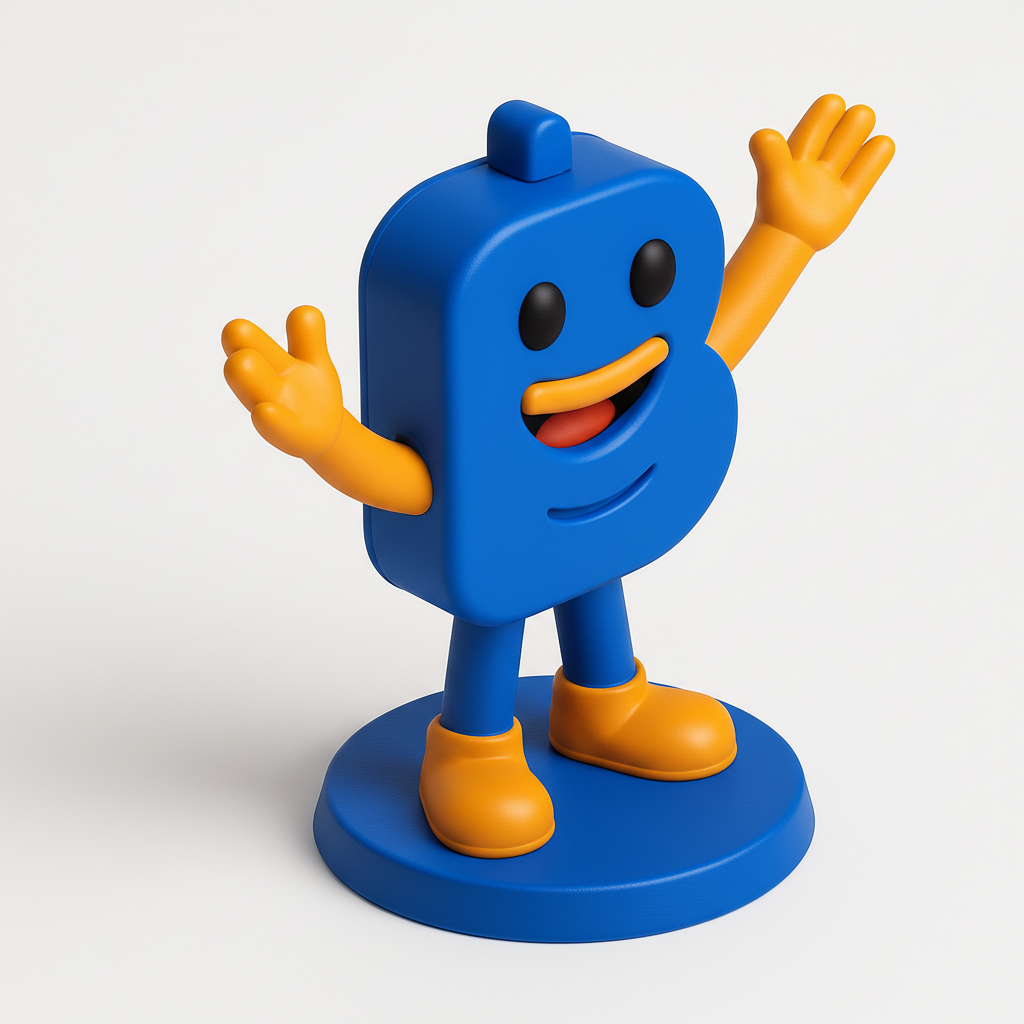 face to 3d model ai-3D portrait printing from photo_Friendly B Character Desk Buddy - Easy 3D Print!