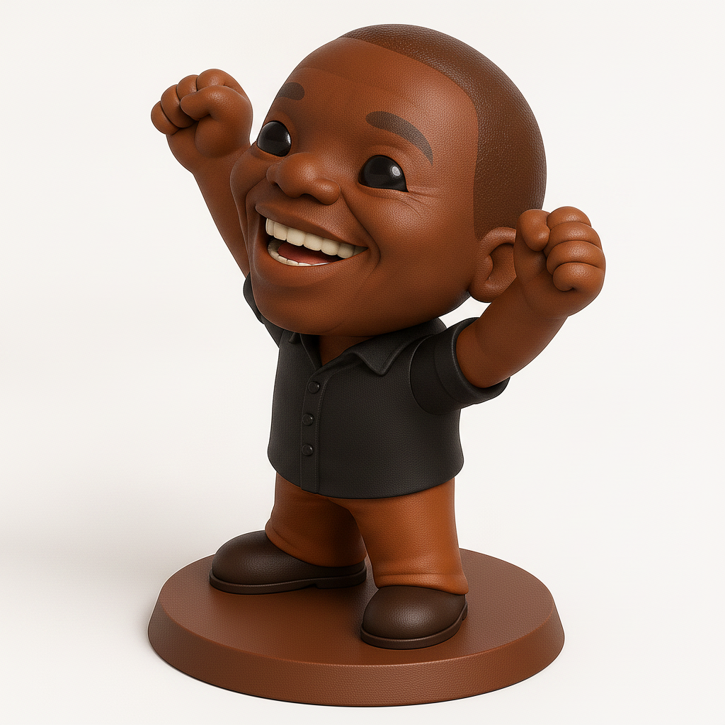 face to 3d model ai-3D portrait printing from photo_Victory Pose Figurine: Inspire Your Workspace!