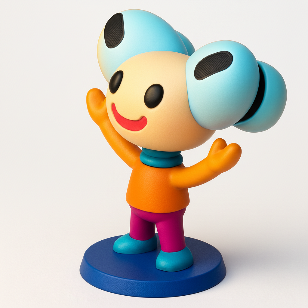 face anatomy 3d model-create 3d face model from photo_Vibrant Smiling Desk Buddy 3D Print