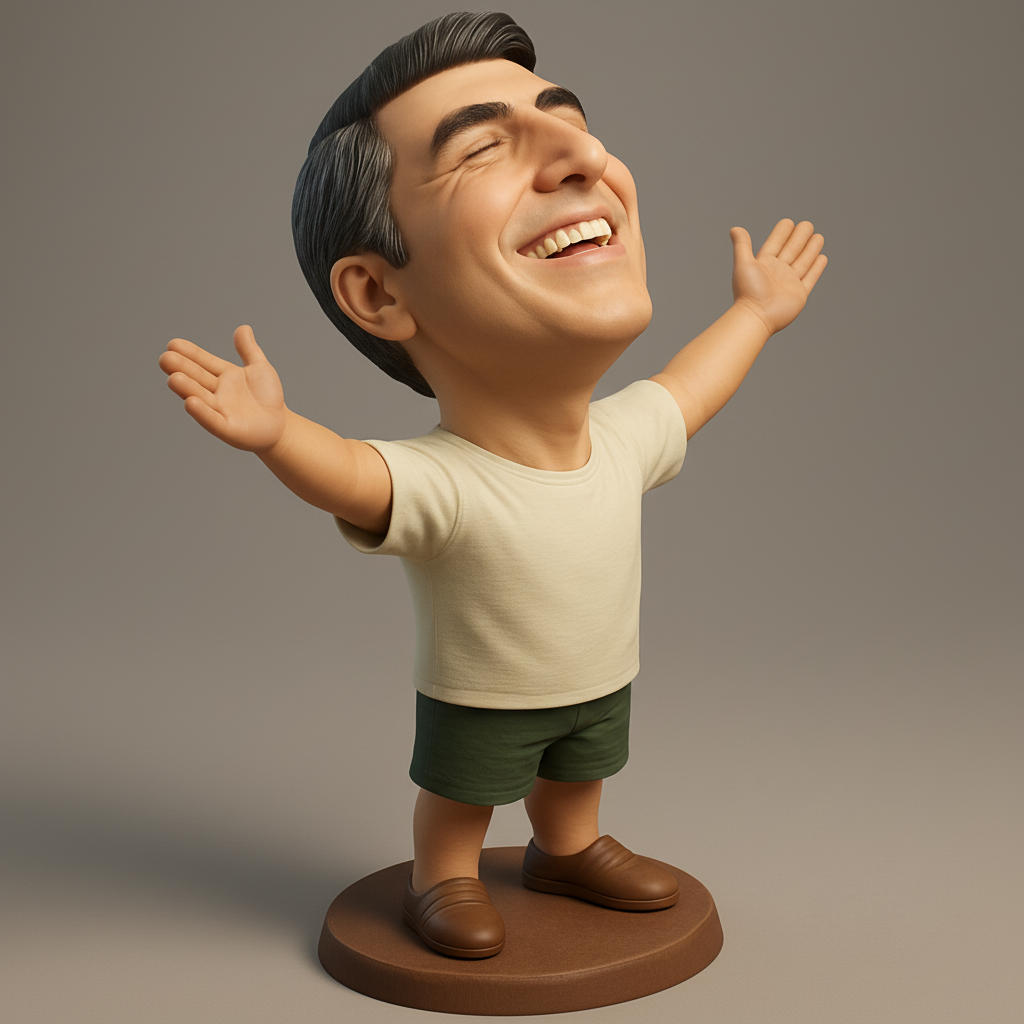 face anatomy 3d model-create 3d face model from photo_Joyful Embrace Figurine - Celebrate Success!