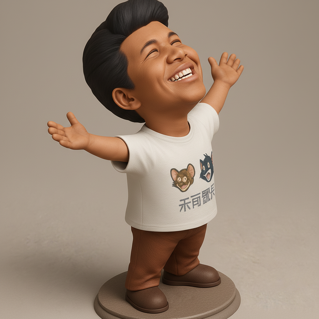 face to 3d model ai-3D portrait printing from photo_Uplifting Character Statue: Tom & Jerry Inspired Fan Art