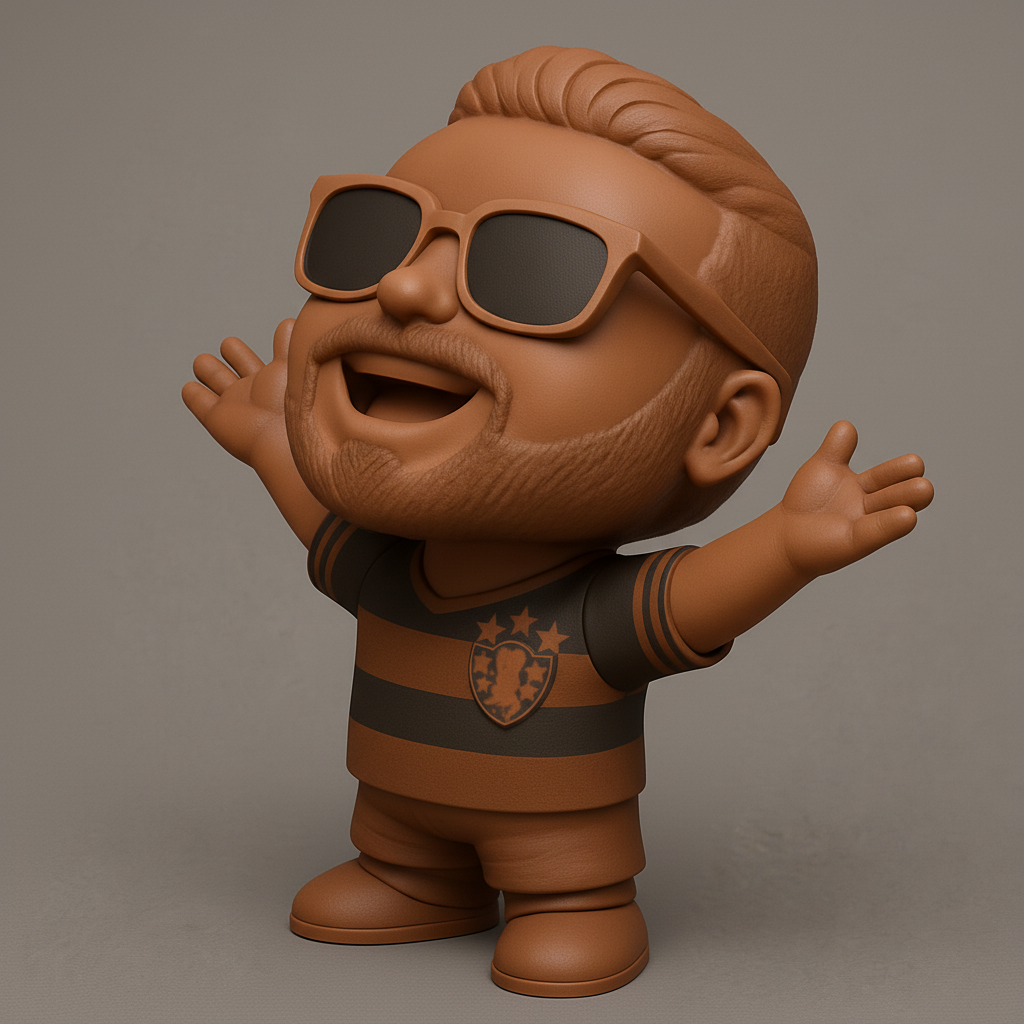 face anatomy 3d model-create 3d face model from photo_Happy Fan Collectible Figurine - Show Your Team Pride!