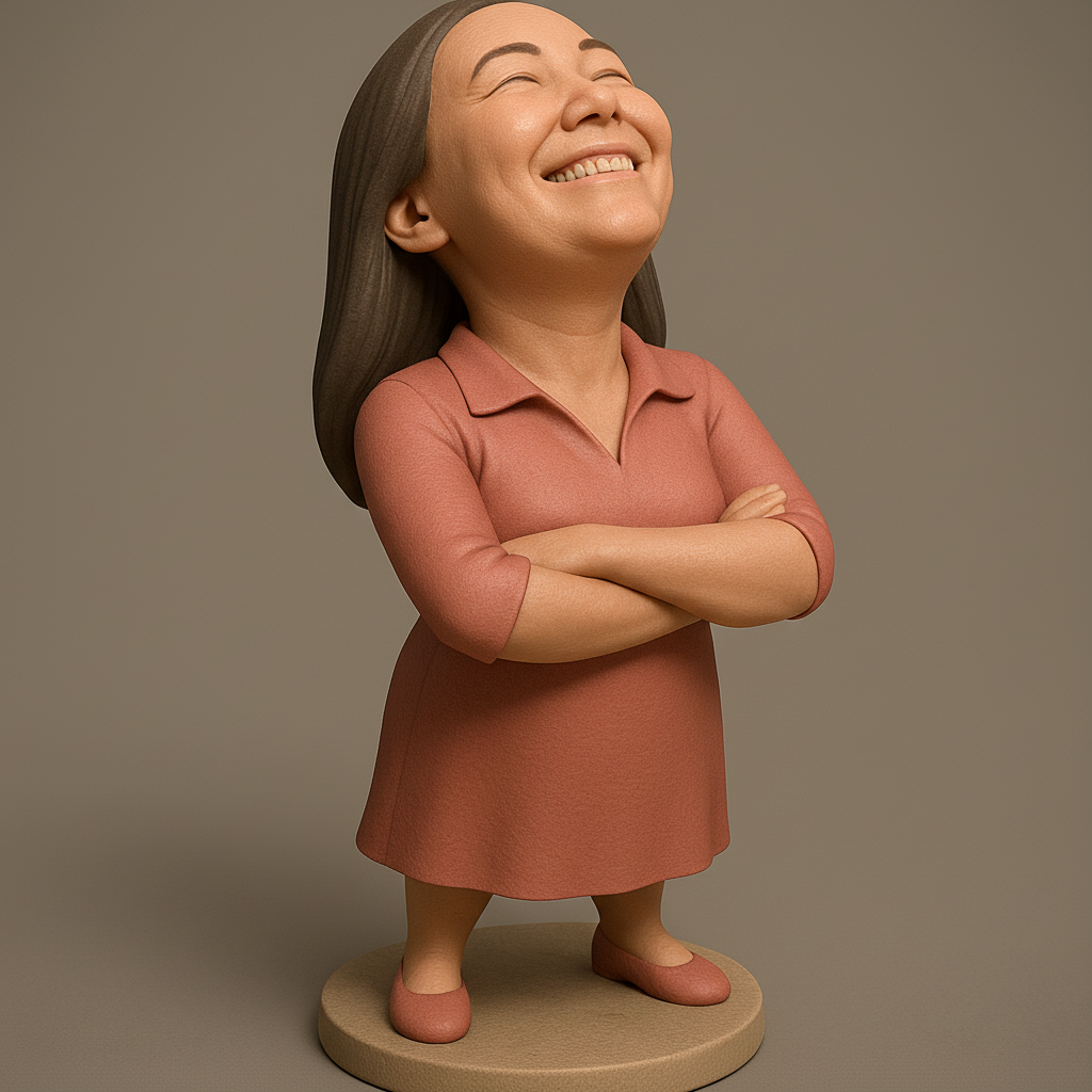 face anatomy 3d model-create 3d face model from photo_Confident Figurine: Embrace Positivity!