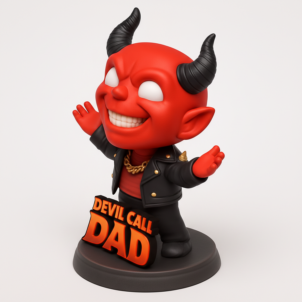 face to 3d model ai-3D portrait printing from photo_Devil : Ultimate Gift for Your Fiery Father!