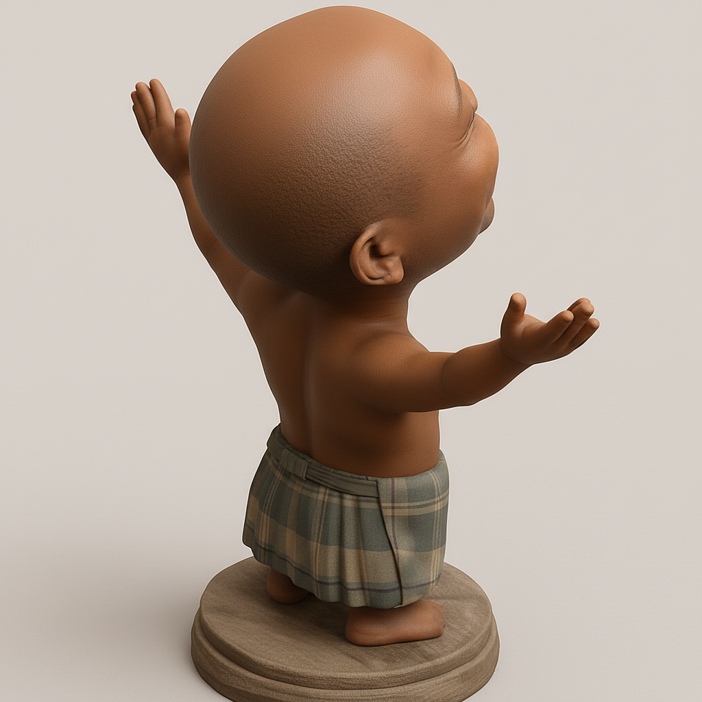 face to 3d model ai-3D portrait printing from photo_Radiant Joy Statue: Celebrate Happiness & Freedom