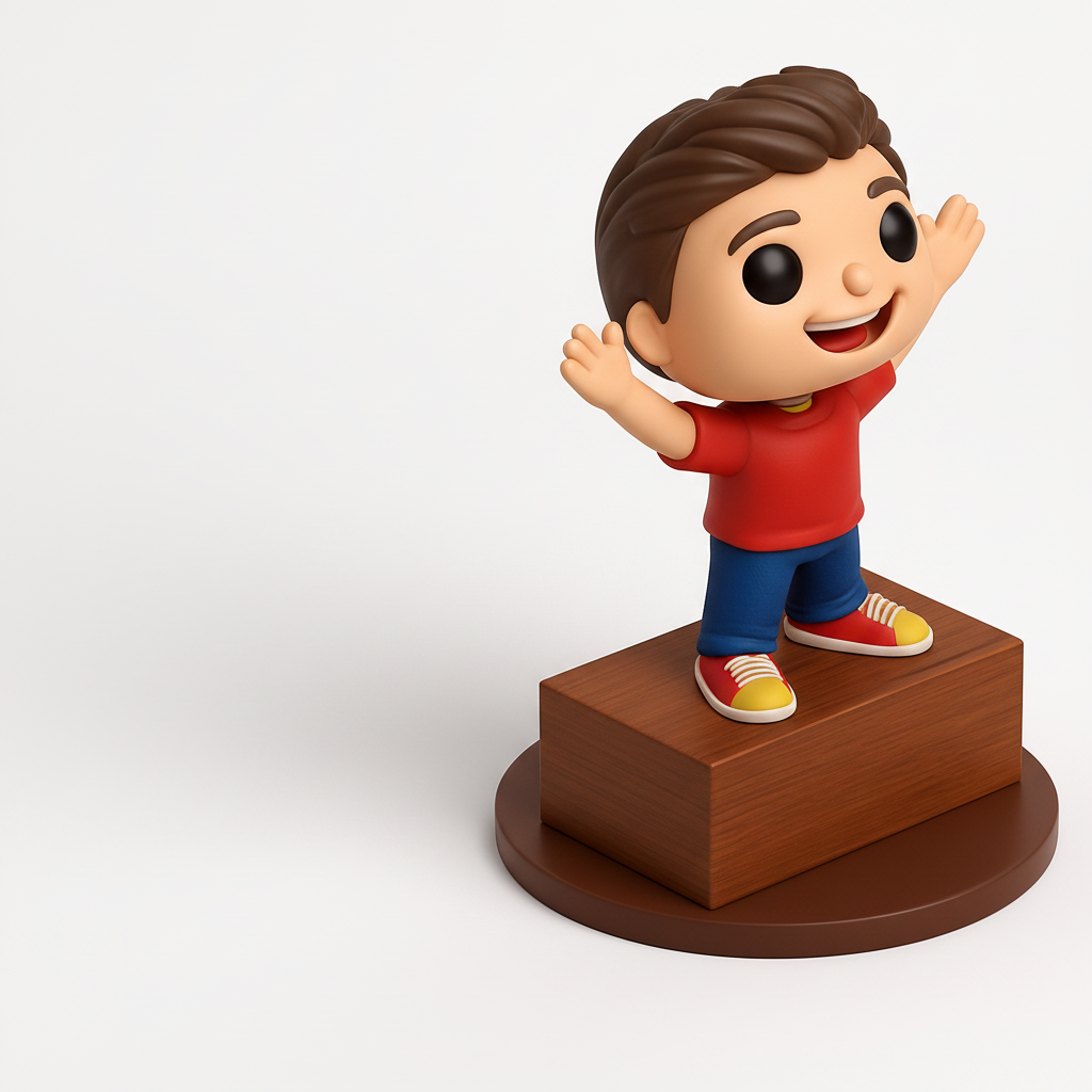 face anatomy 3d model-create 3d face model from photo_Happy Ahmad Bobblehead: Personalized Desk Buddy