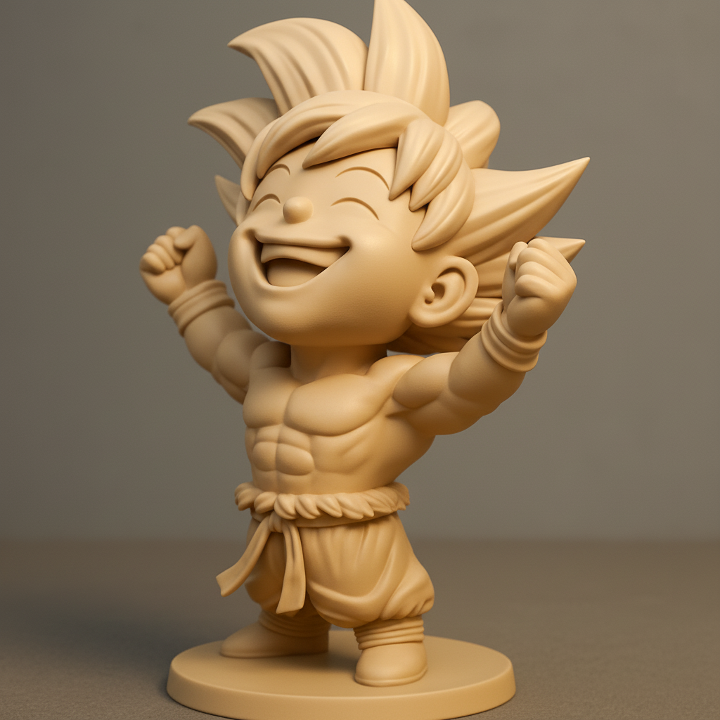 face to 3d model ai-3D portrait printing from photo_Print Chibi Goku: Unleash Joy & Power on Your Shelf!