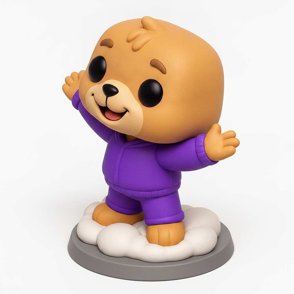 face to 3d model ai-3D portrait printing from photo_Happy Bear Collectible: Your Next Adorable 3D Print!