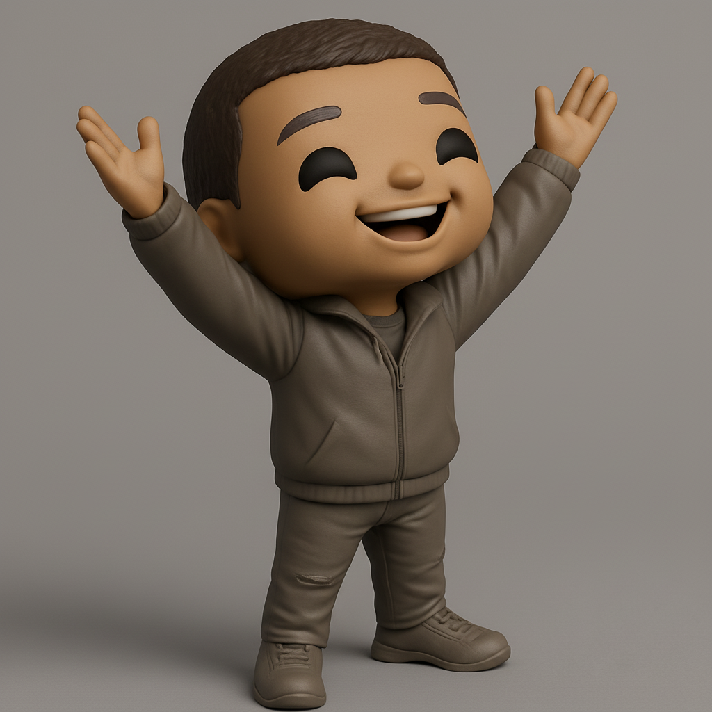 face anatomy 3d model-create 3d face model from photo_Bring Joy Home: Cheerful Chibi Character 3D Print Model