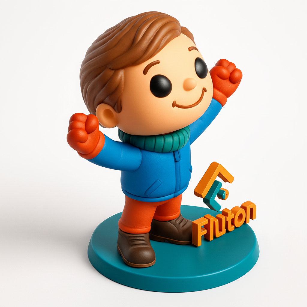 face anatomy 3d model-create 3d face model from photo_Happy Fluton Mascot: Cheerful Desk Buddy Figurine