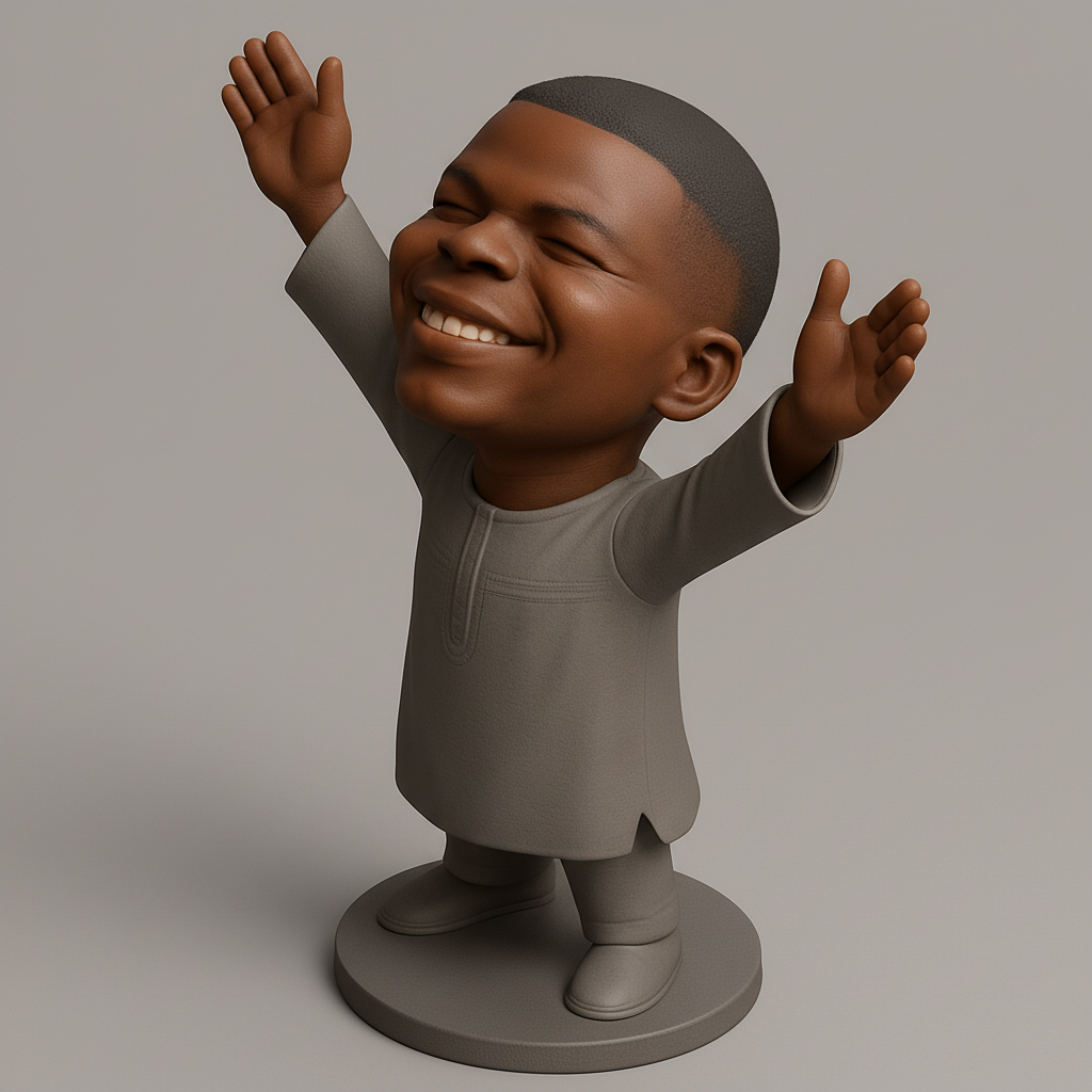 face anatomy 3d model-create 3d face model from photo_Happy Kid Bobblehead: A Symbol of Joy & Praise