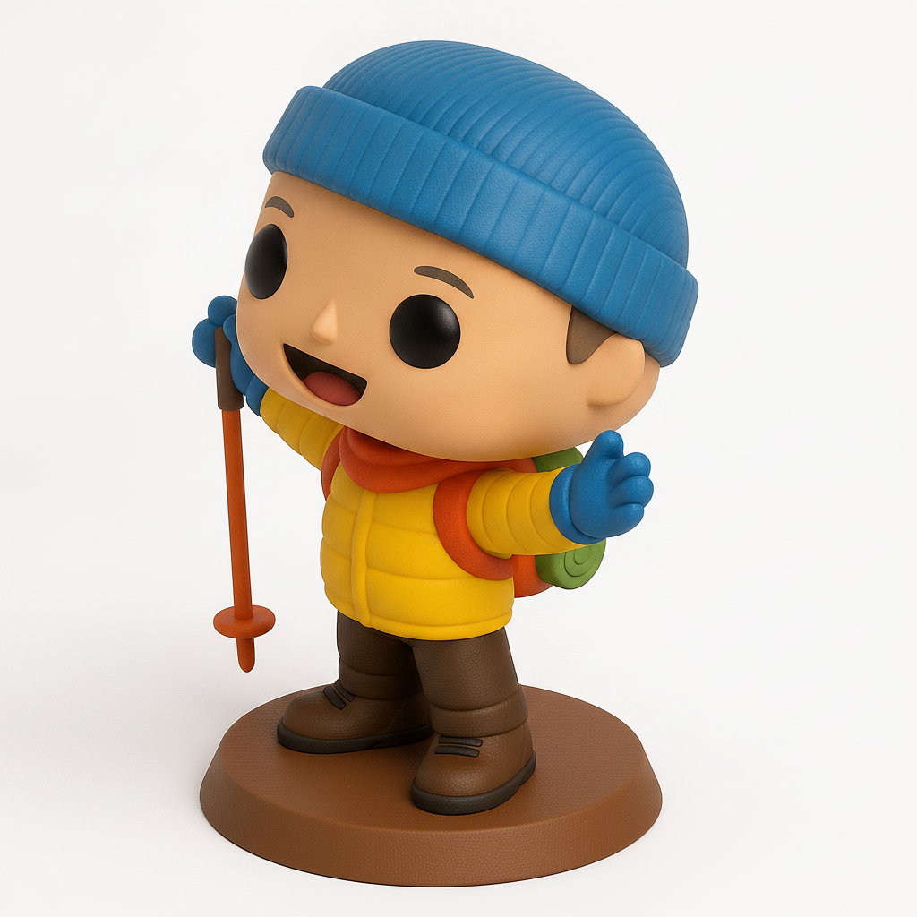 face to 3d model ai-3D portrait printing from photo_Happy Hiker Pop! Figurine - Bring Adventure to Your Desk