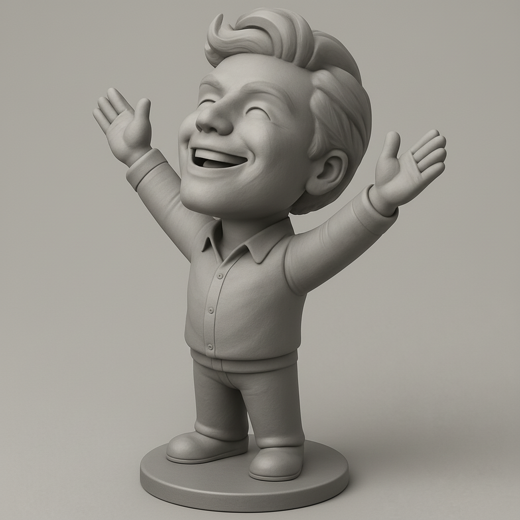 face anatomy 3d model-create 3d face model from photo_Spread Happiness: Joyful Pose Figurine