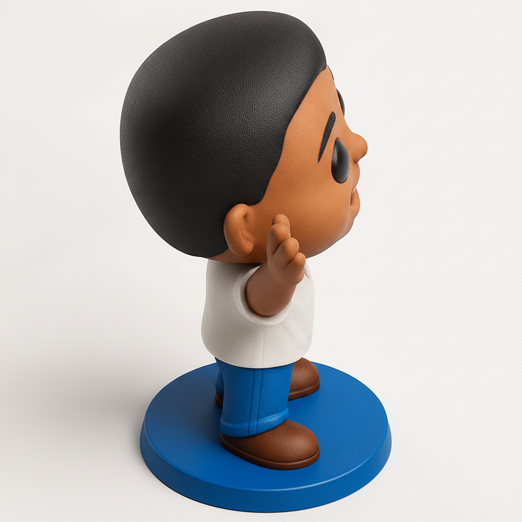 face anatomy 3d model-create 3d face model from photo_Joyful Waving Boy Figurine: A Happy Display Piece!