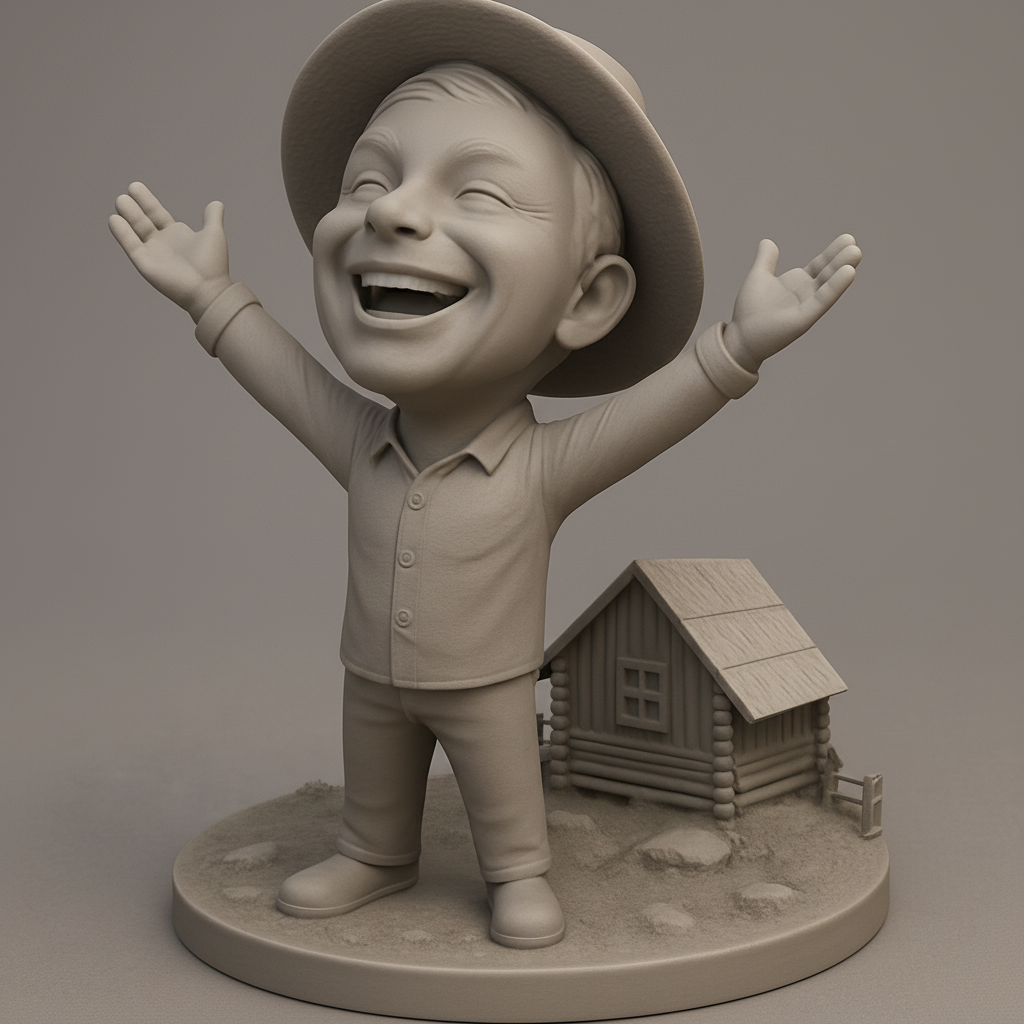 face anatomy 3d model-create 3d face model from photo_Pure Joy Homestead Figurine: Celebrate Happiness!