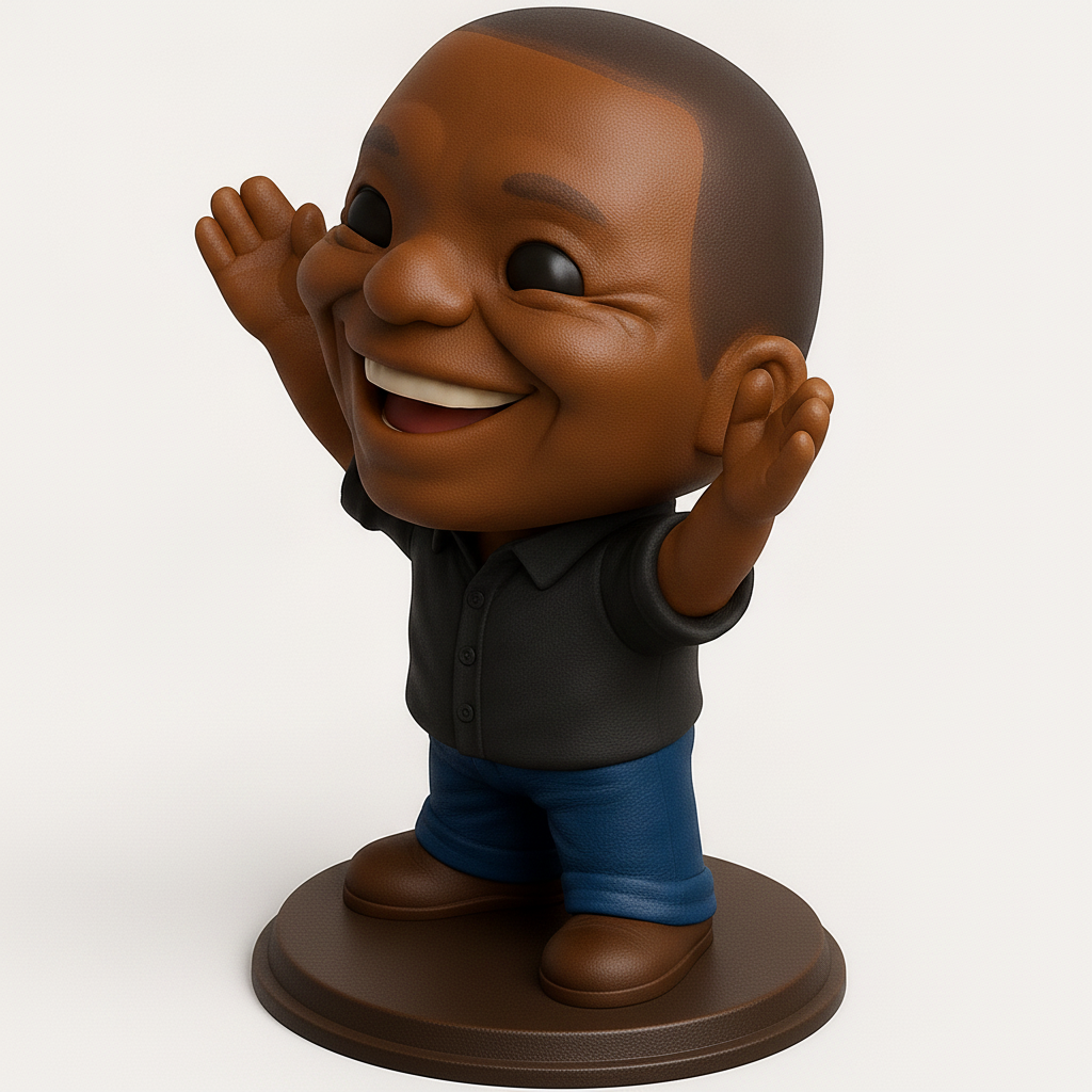 face to 3d model ai-3D portrait printing from photo_High-Spirited Bobblehead: A Touch of Cheer!