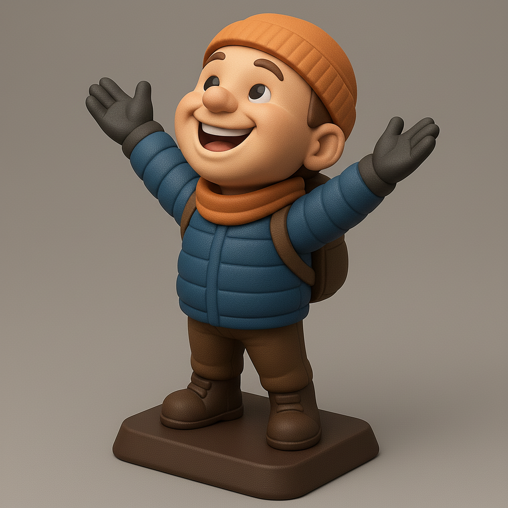 face anatomy 3d model-create 3d face model from photo_Joyful Adventurer Figurine