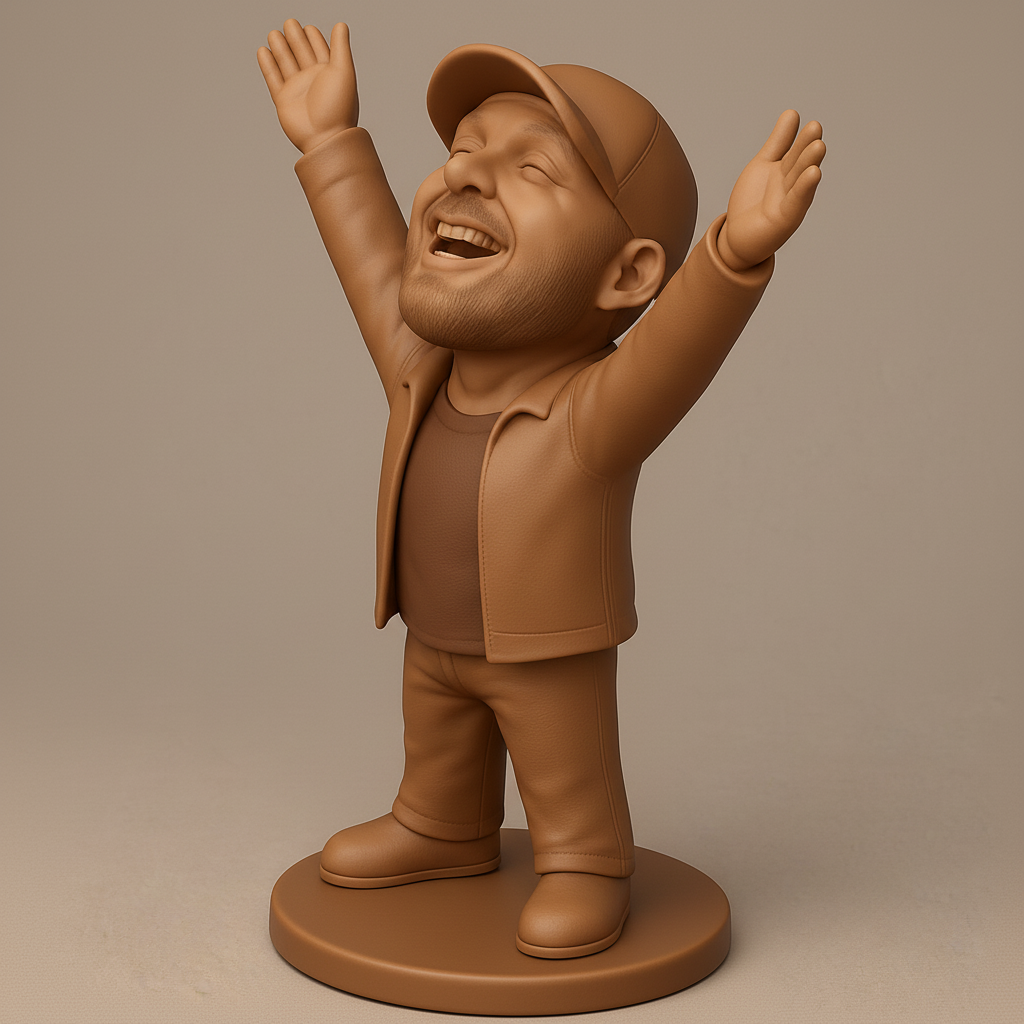 face anatomy 3d model-create 3d face model from photo_Joyful Character Figure for 3D Printing