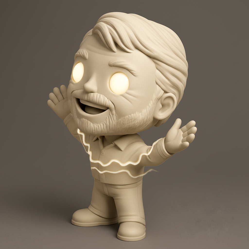 superhero STL files-collectible 3D figurines_Michael Saylor Laser Eyes BTC