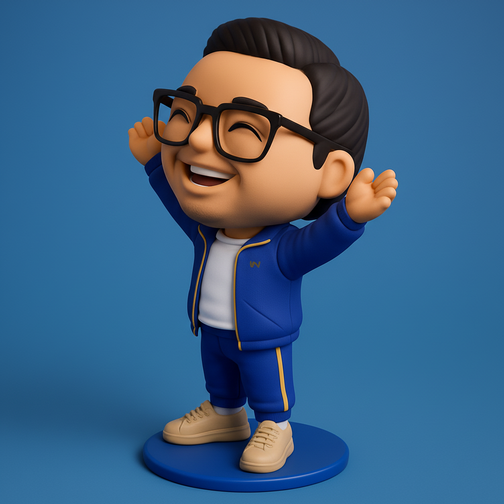 face to 3d model ai-3D portrait printing from photo_Joyful Champion Figurine: Celebrate Success 3D Pr