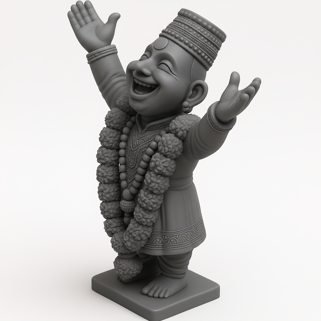 silhouette 3d printer maker-3d portrait printing_Lord Vittal Figure for 3D Printing