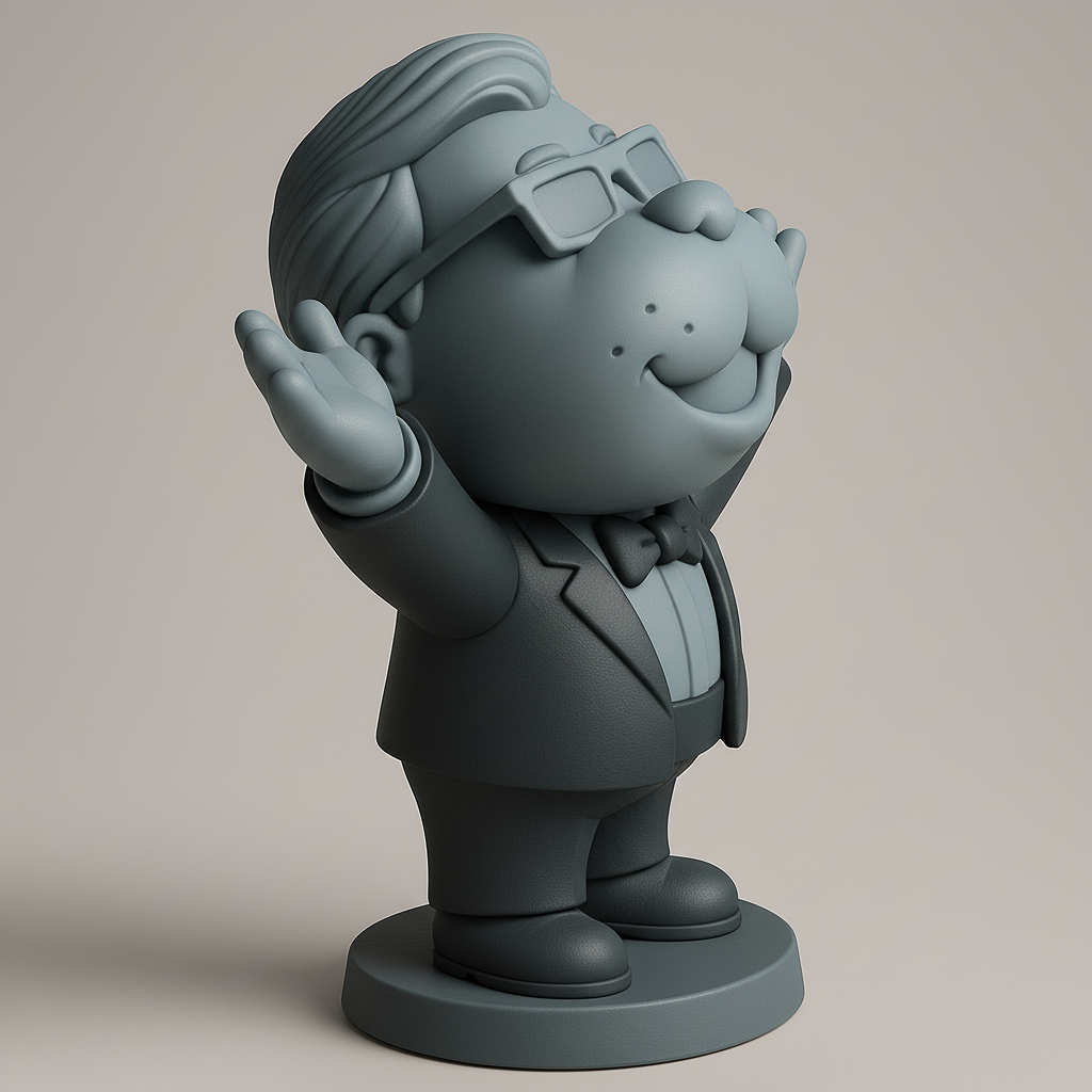 silhouette 3d printer maker-3d portrait printing_Cheerful Character Figure for Your Collection