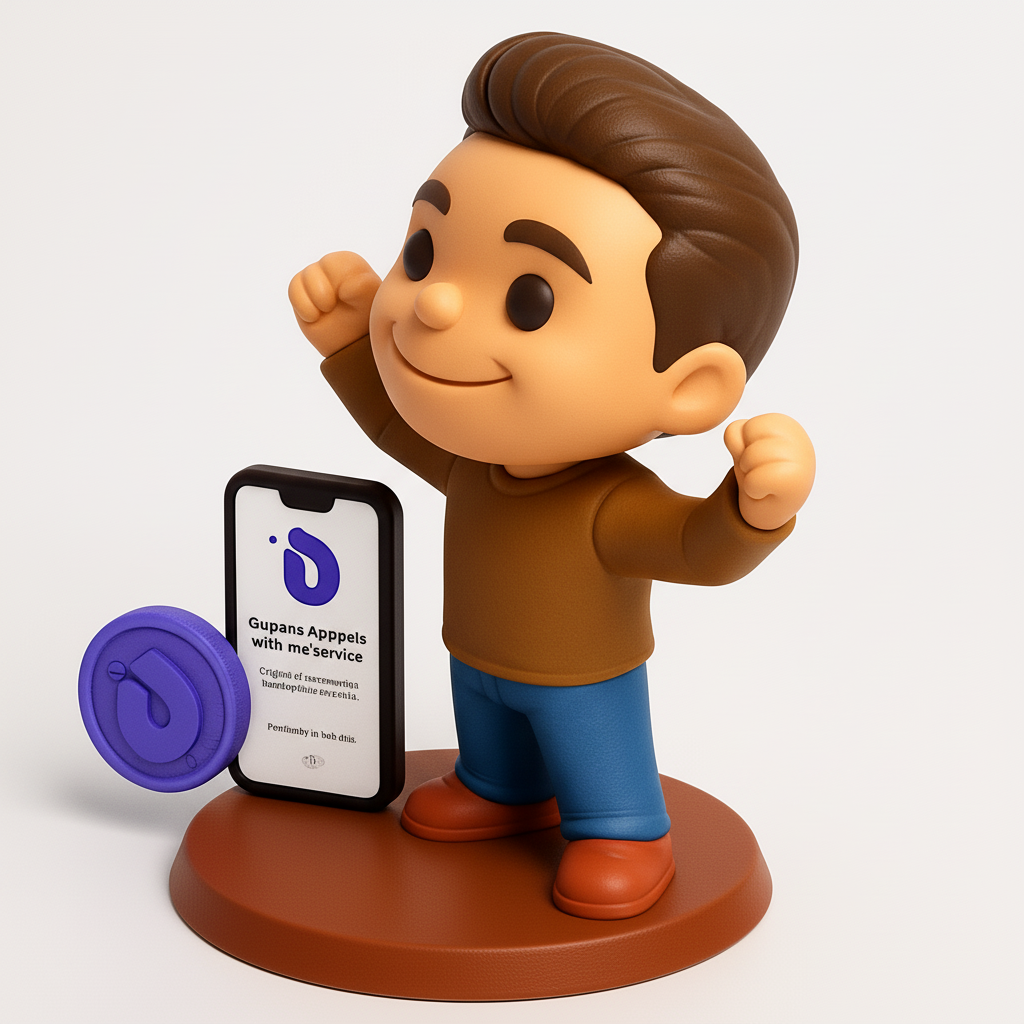 face to 3d model ai-3D portrait printing from photo_Gupan's Happy Hero: App & Coin Display Figurine