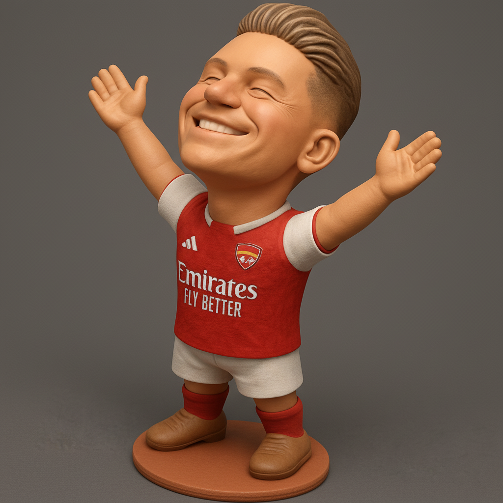 face anatomy 3d model-create 3d face model from photo_Arsenal Fan Joy Figurine: Score a Win on Your Printer!