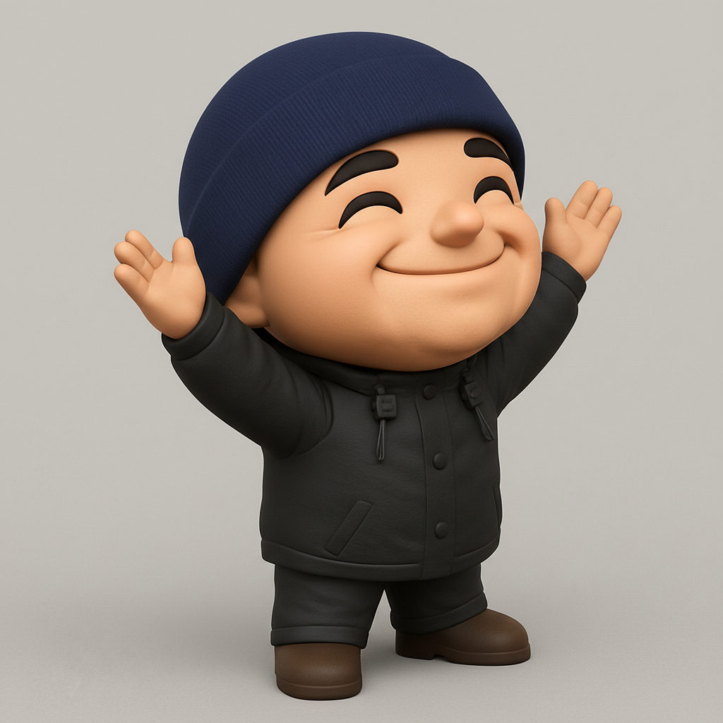 face to 3d model ai-3D portrait printing from photo_Smiling Winter Buddy: Spread Happiness!