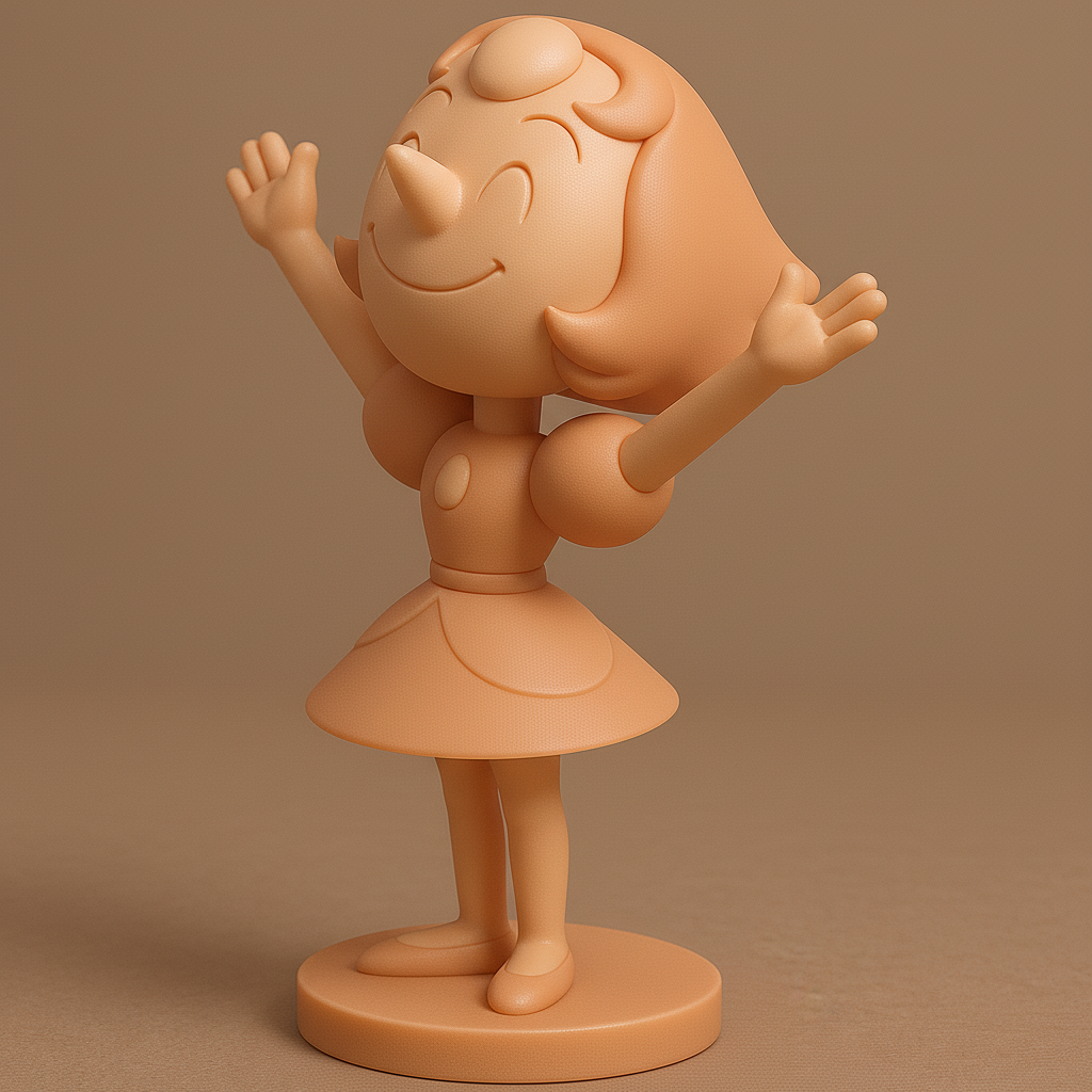 face anatomy 3d model-create 3d face model from photo_Cheerful 3D Character Model for Printing