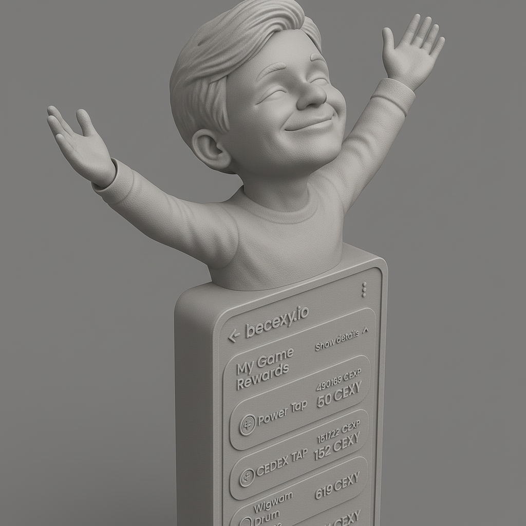 silhouette 3d printer maker-3d portrait printing_Uplifting Crypto Game Rewards Display Stand