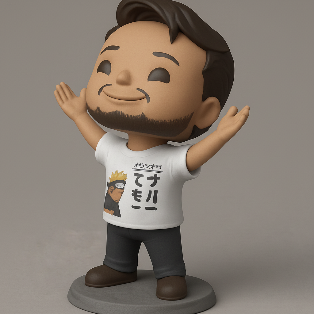 face anatomy 3d model-create 3d face model from photo_Anime Fan Chibi Figurine - Naruto Monkey Tee!