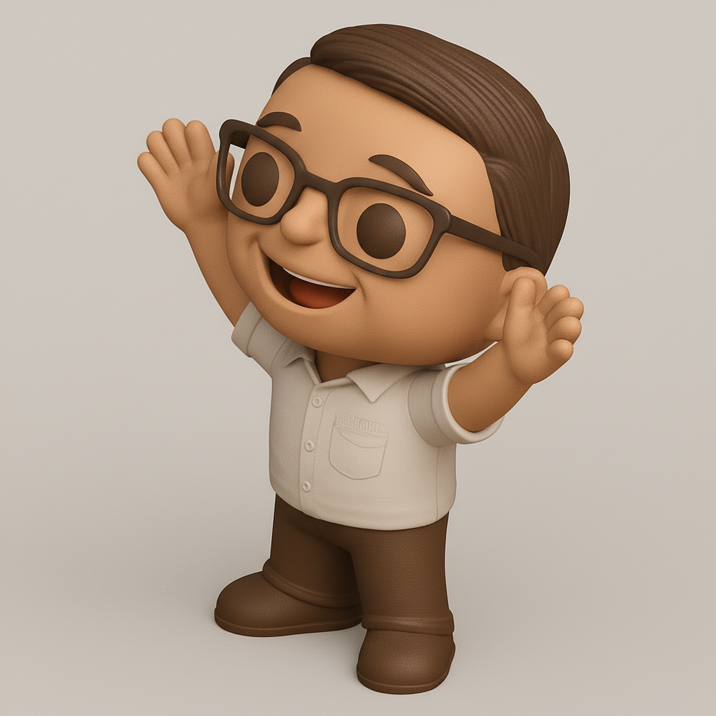 face to 3d model ai-3D portrait printing from photo_Friendly Waving Desk Companion: Customizable Funko Style