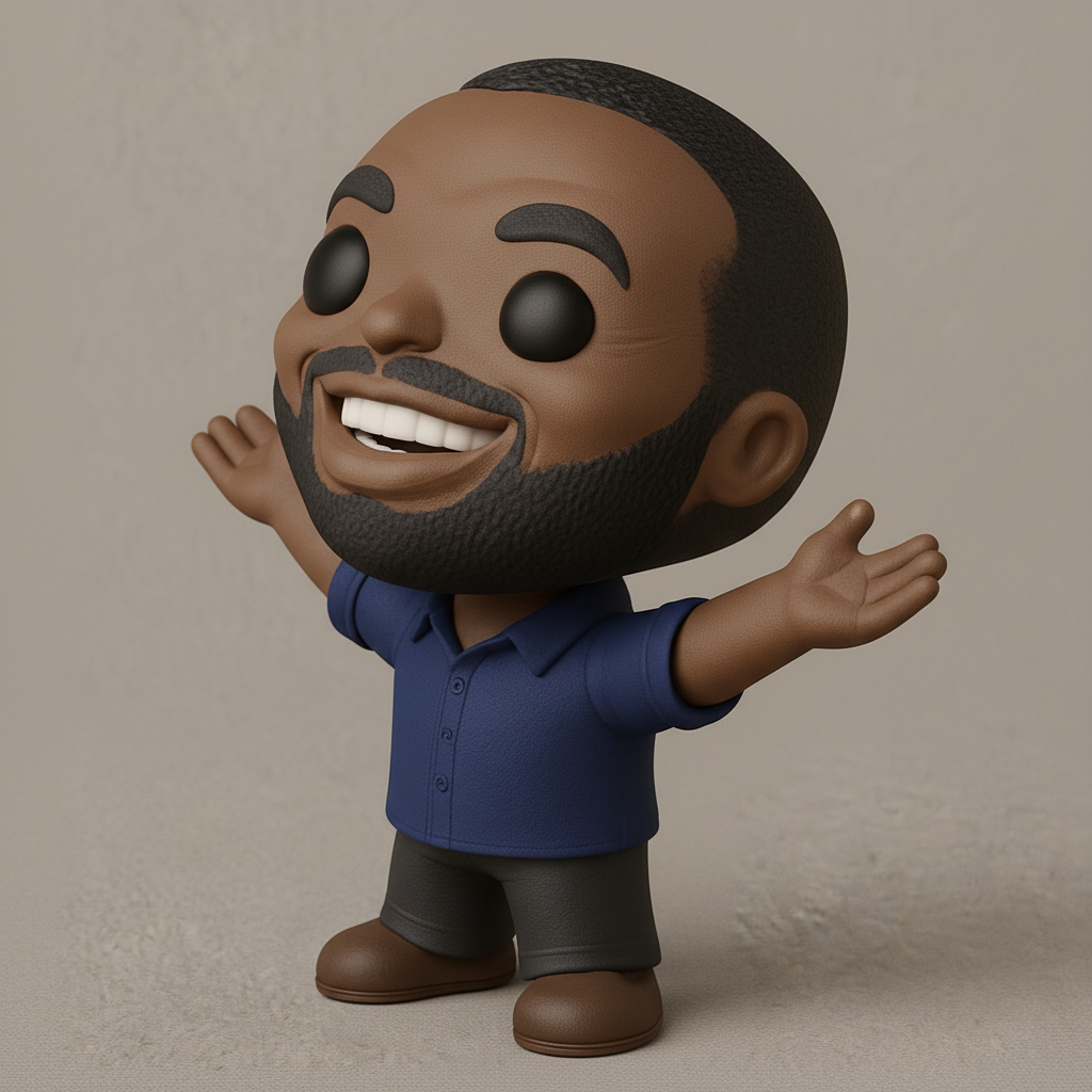 face anatomy 3d model-create 3d face model from photo_Friendly Funko-Style Figure - Spread Joy & Welcome!