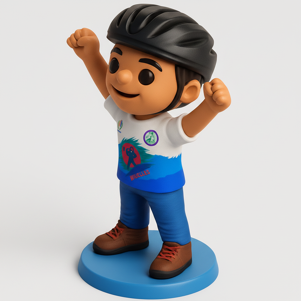 face to 3d model ai-3D portrait printing from photo_Wiuelles Cycling Mascot - Celebrate Your Ride!