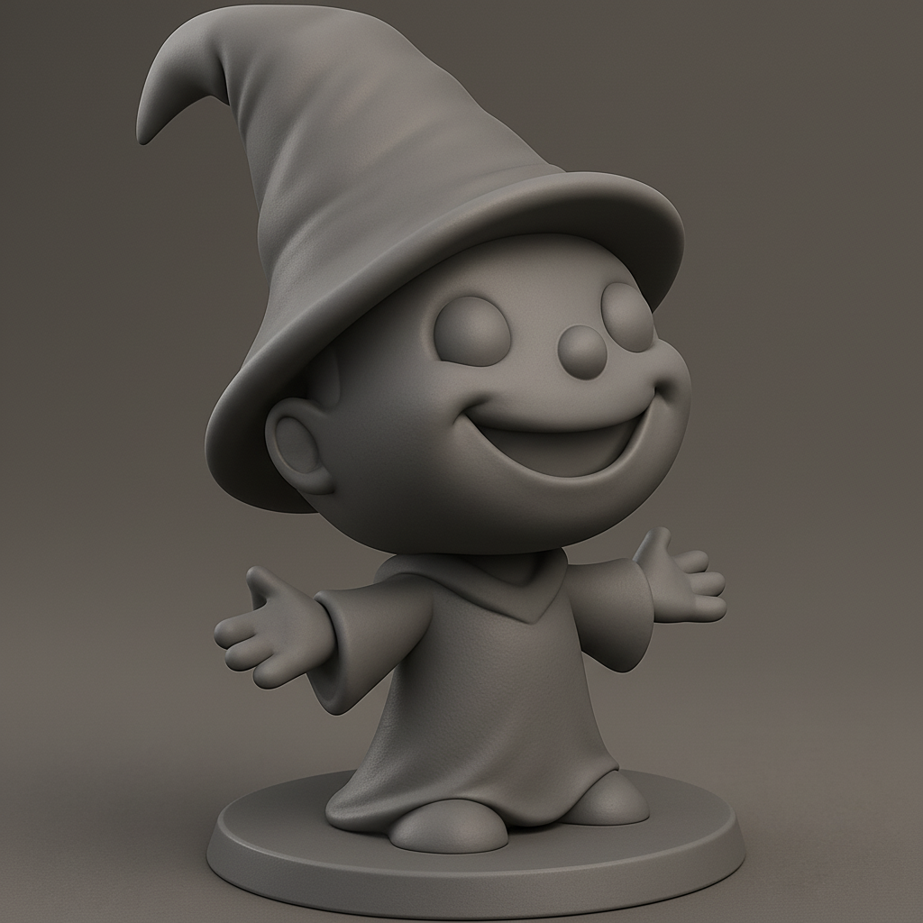 face anatomy 3d model-create 3d face model from photo_Joyful Little Wizard - A Hug in 3D Print Form