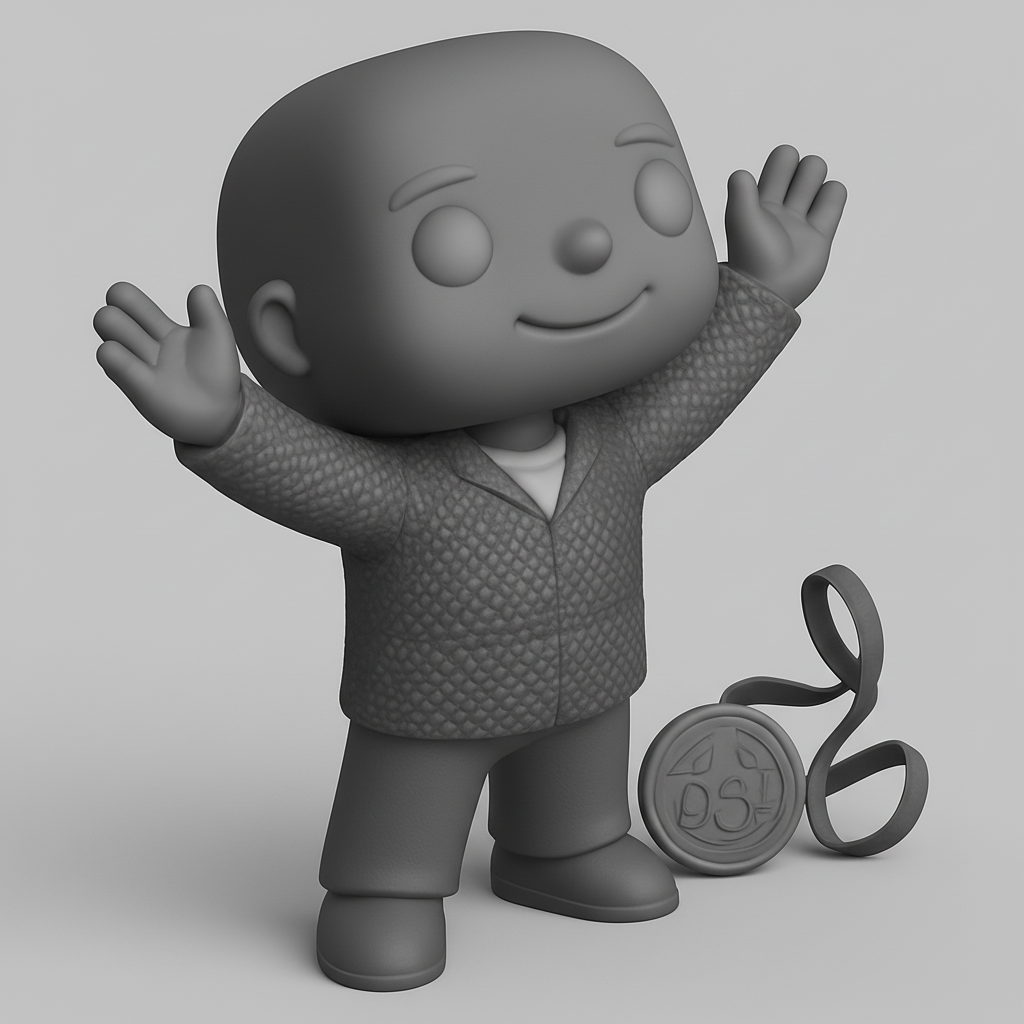 face anatomy 3d model-create 3d face model from photo_Celebrate Success: Funko Style Figure with 4DS! Medal