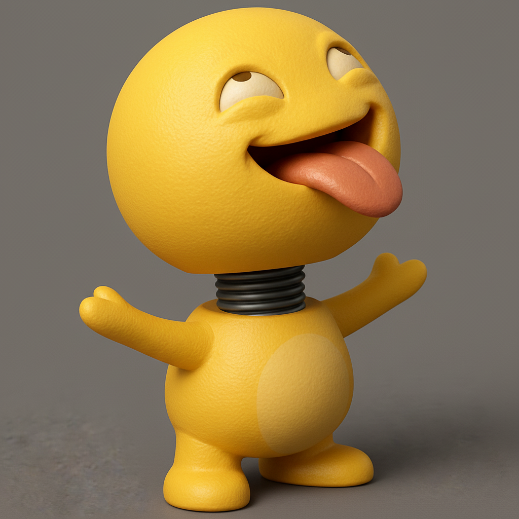 face anatomy 3d model-create 3d face model from photo_Silly Lemon Bobblehead: Wacky Desk Companion!