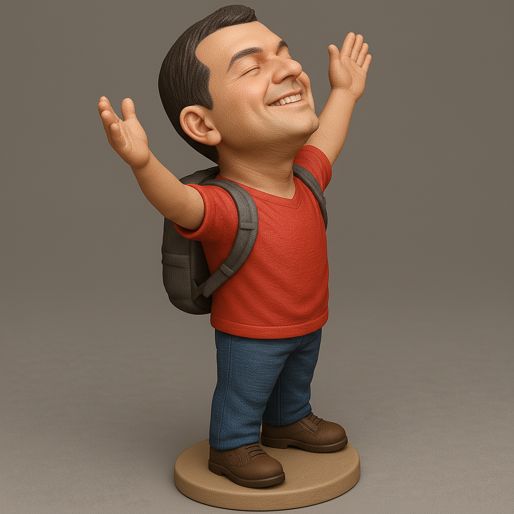 face anatomy 3d model-create 3d face model from photo_Joyful Adventurer Figurine