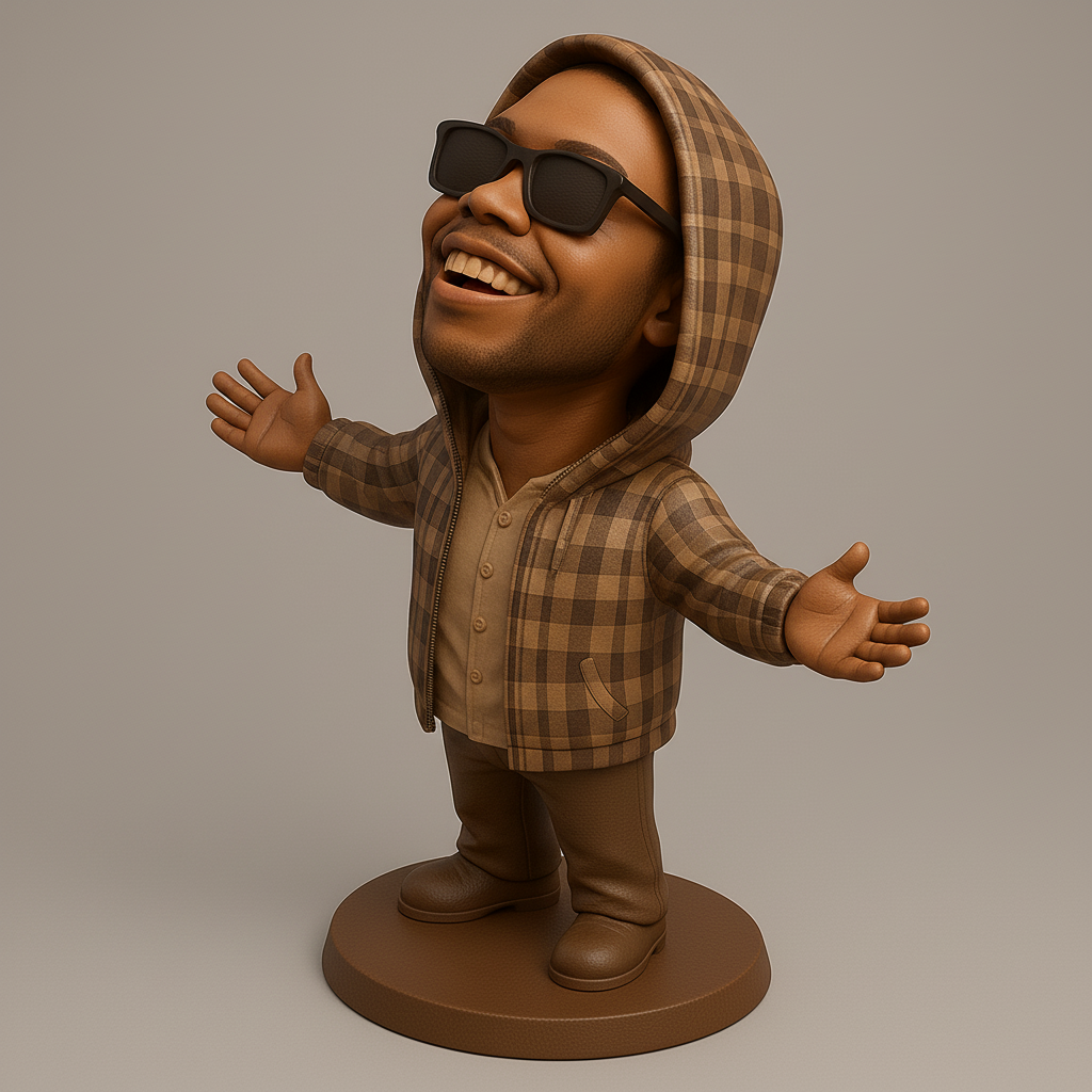 silhouette 3d printer maker-3d portrait printing_Charming Hoodie Figurine for Collectors