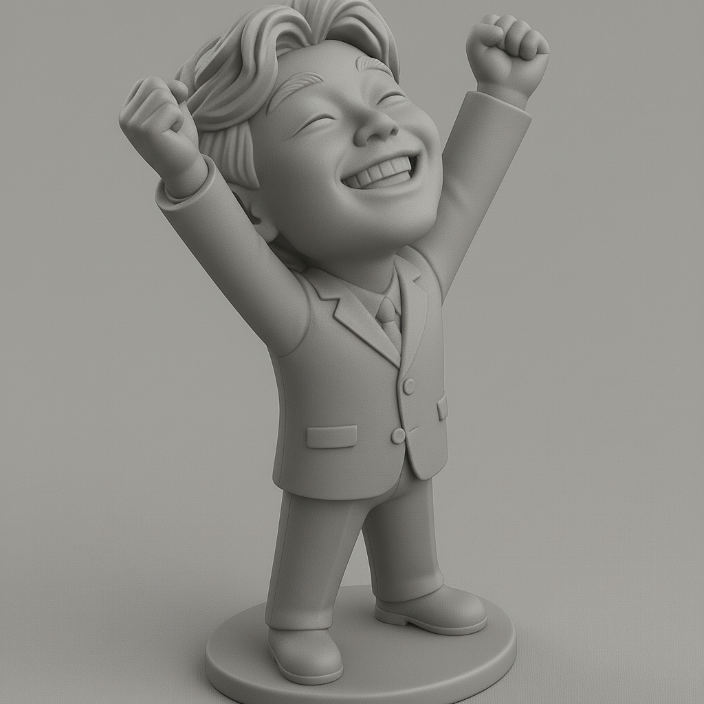 face anatomy 3d model-create 3d face model from photo_Joyful Business Kid Figure