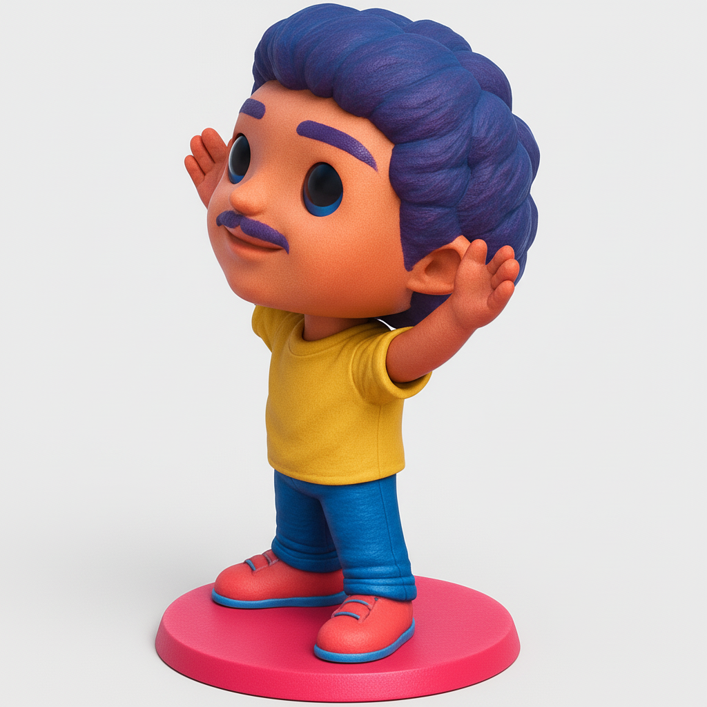 face to 3d model ai-3D portrait printing from photo_Print Your Own Cheerful Waving Chibi Figurine!