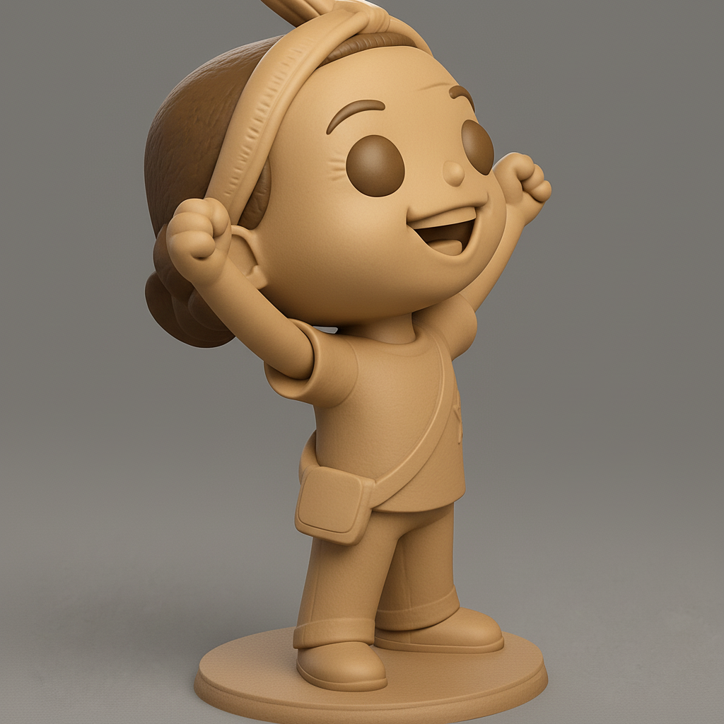 face anatomy 3d model-create 3d face model from photo_Joyful Victory Pose Figurine for Desk & Display