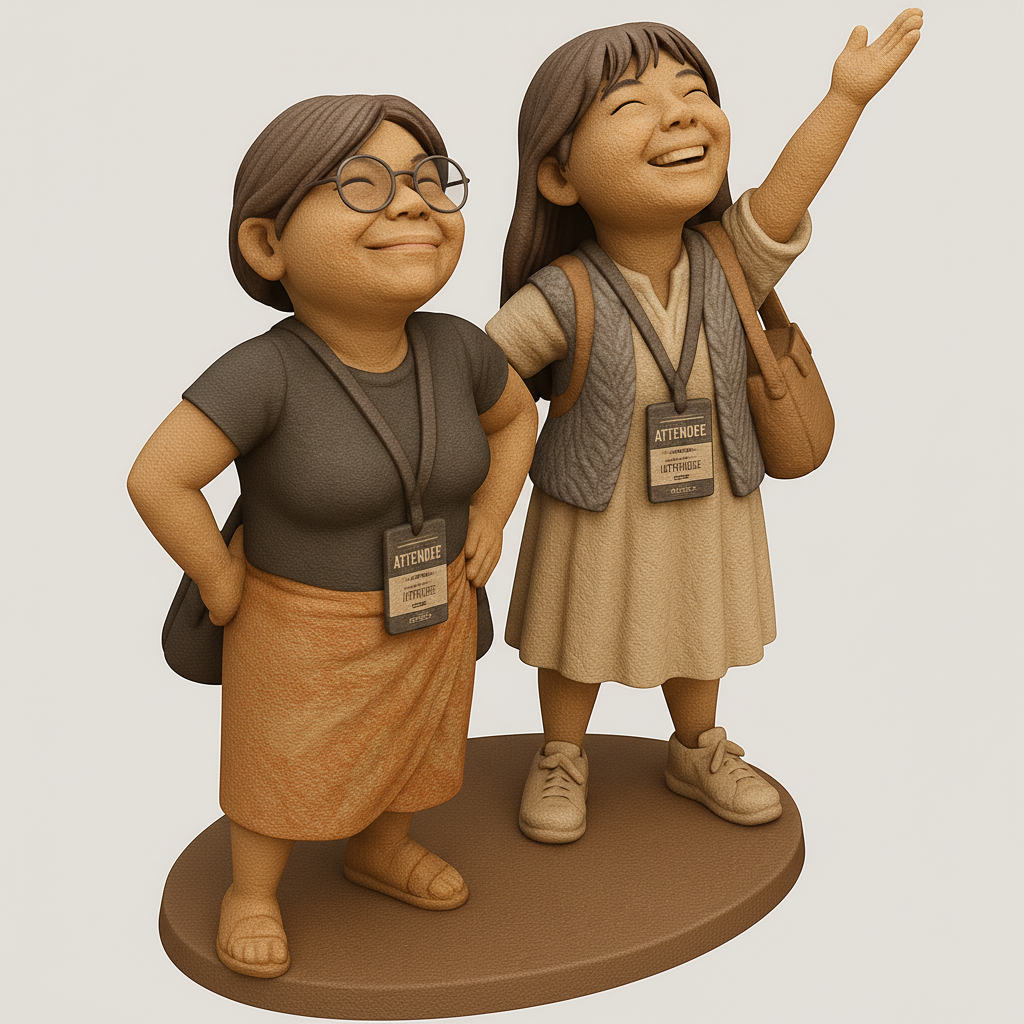 face anatomy 3d model-create 3d face model from photo_Cheerful Conference Attendees Figurine