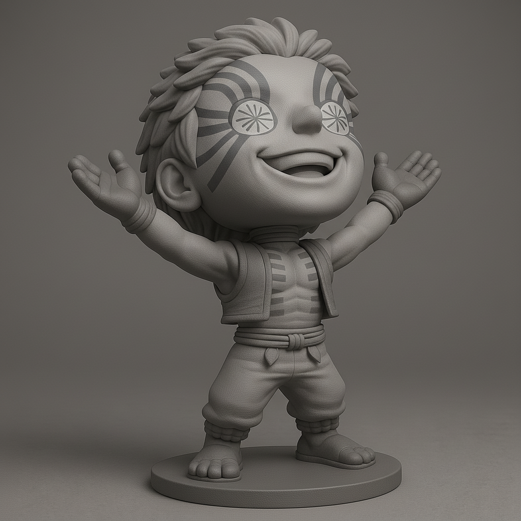 silhouette 3d printer maker-3d portrait printing_Joyful Character Figurine for 3D Printing