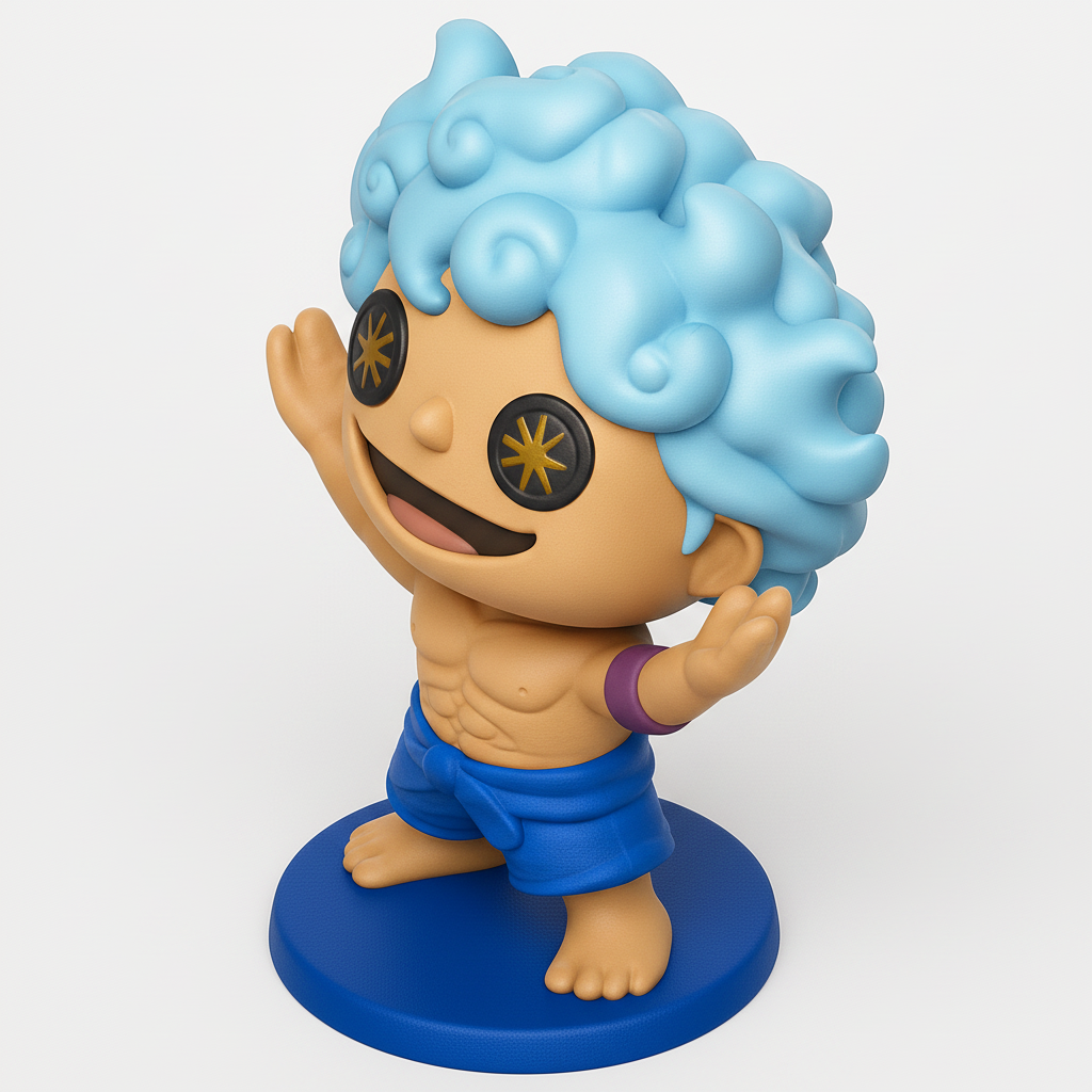 face anatomy 3d model-create 3d face model from photo_Joyful Cloud Hair Hero Figurine Dynamic Display Pi