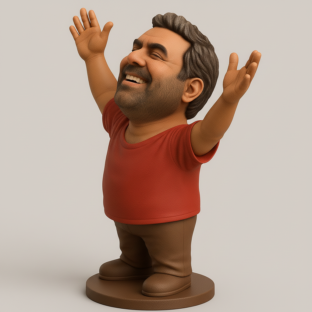 face anatomy 3d model-create 3d face model from photo_Joyful Celebratory Figure for 3D Printing