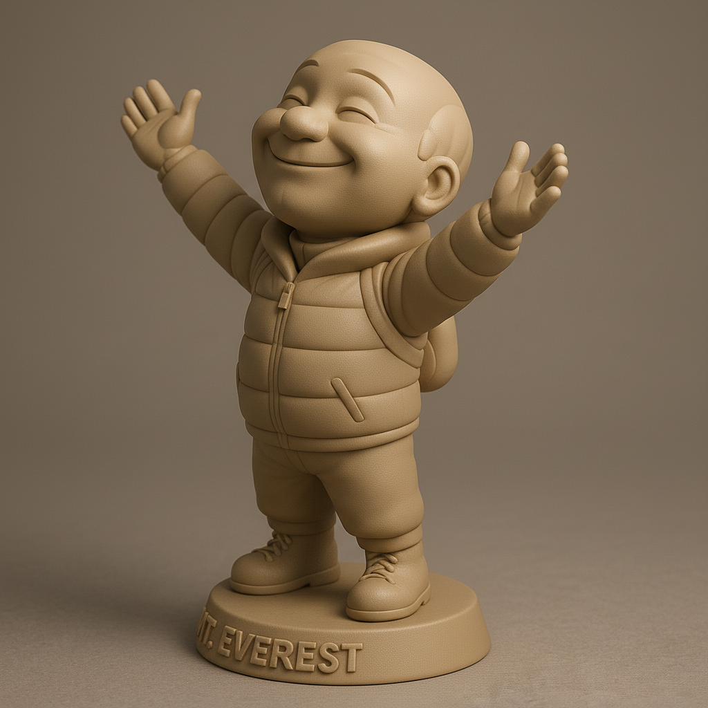 face anatomy 3d model-create 3d face model from photo_Joyful Mountaineer Figurine