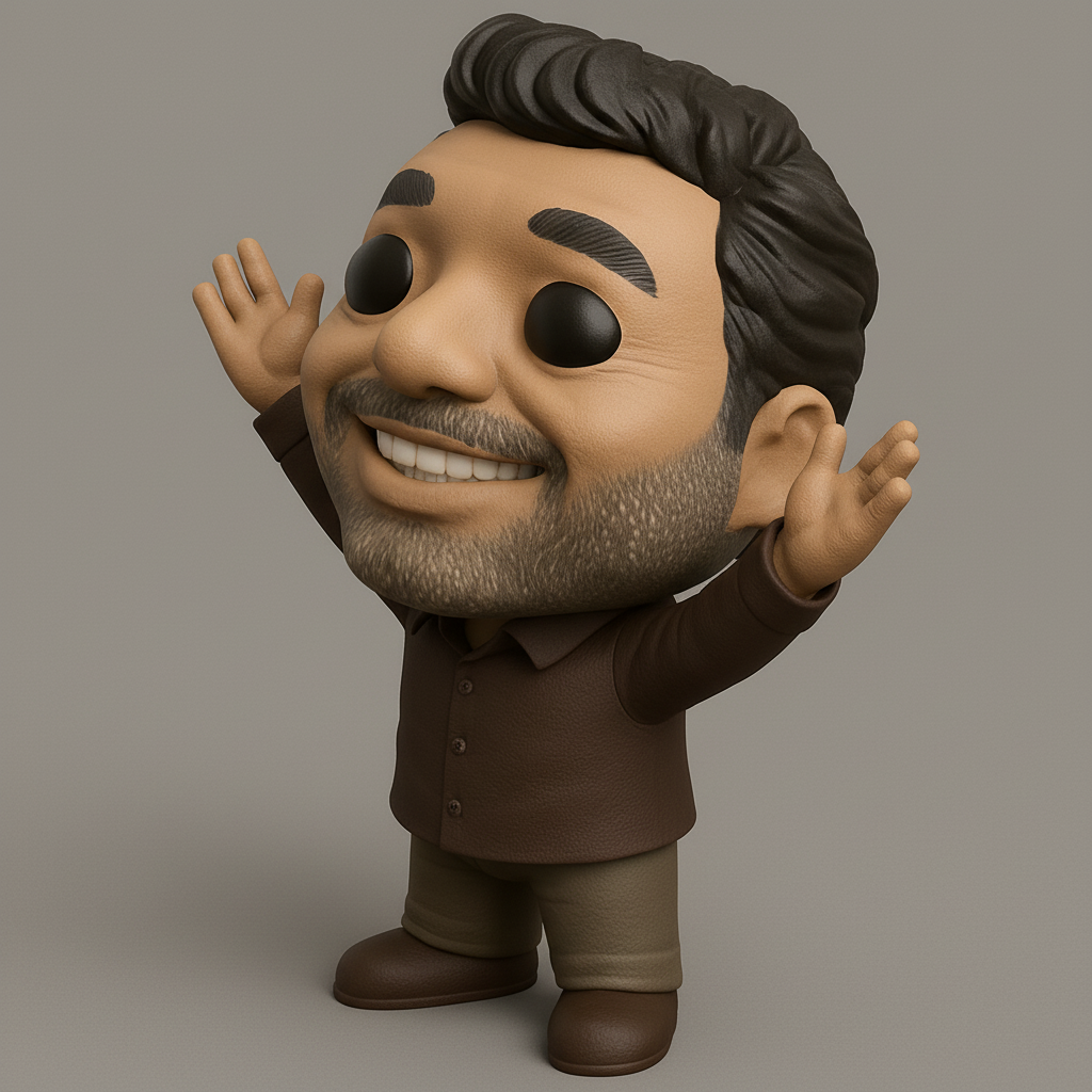 face to 3d model ai-3D portrait printing from photo_Cheery Chibi Man: Your Desk's New Happiest Companion